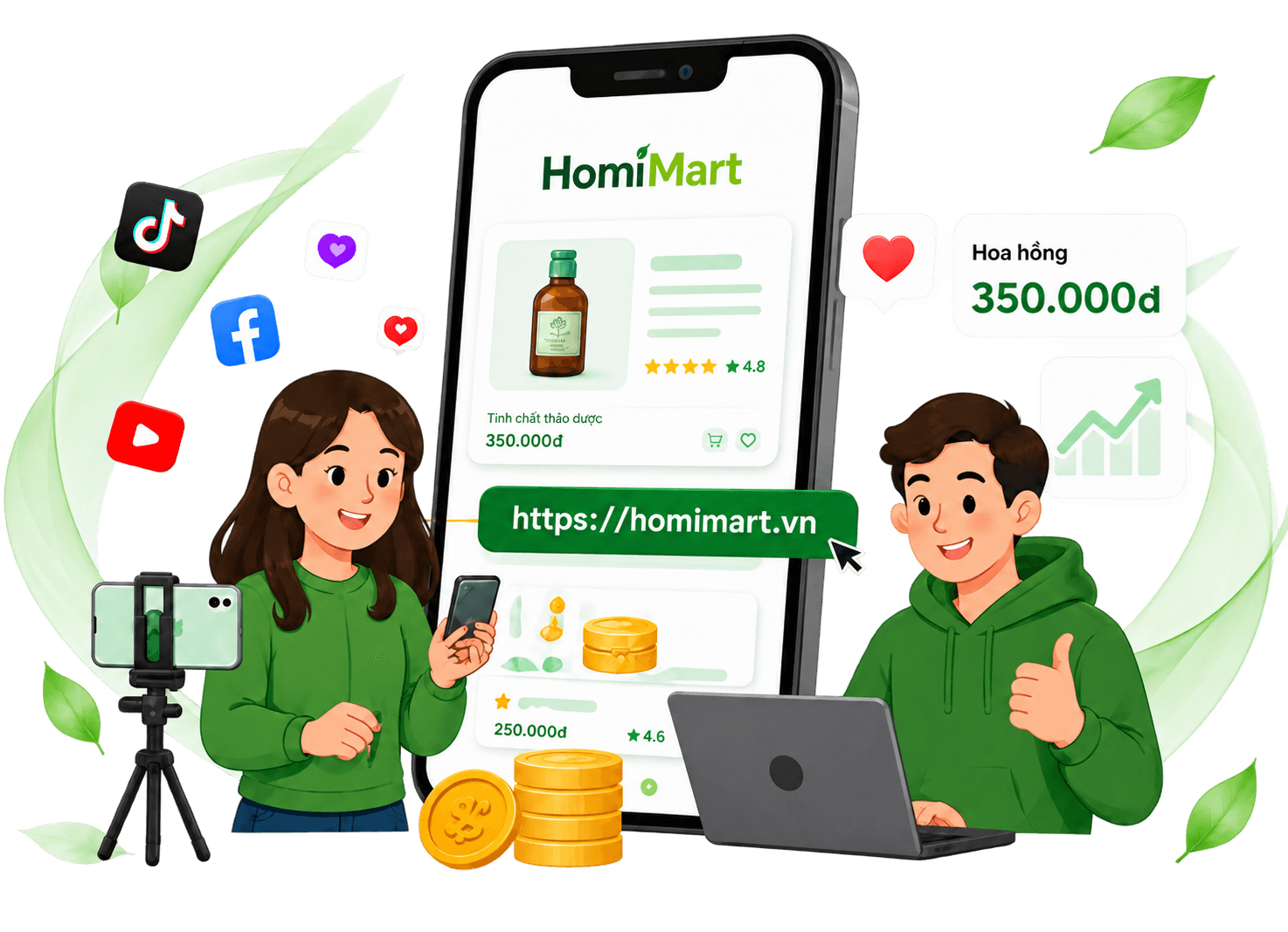 Biến nội dung và sức ảnh hưởng thành thu nhập cùng HomiMart